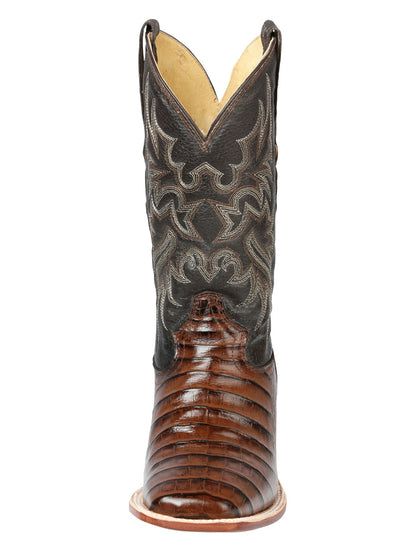El Señor de los Cielos Men’s Rodeo Boot - Imitation Caiman Belly  Leather - Brown

 44937