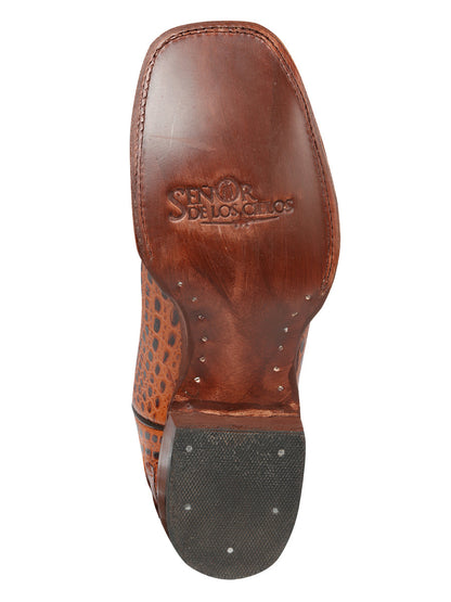 El General Rodeo - Printed Alligator leather boots - Cogñac 44939