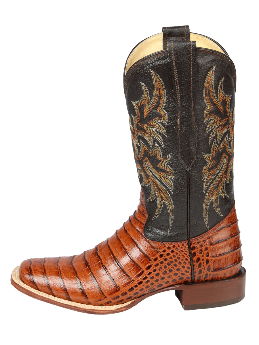 Vaquero Boot Imitation El Señor de los Cielos - Coco Belly Cognac Faux Leather 44939