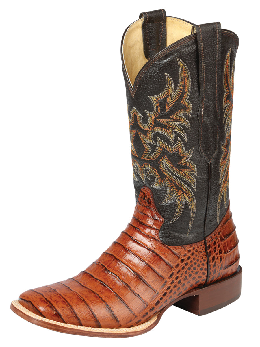 Vaquero Boot Imitation El Señor de los Cielos - Coco Belly Cognac Faux Leather 44939