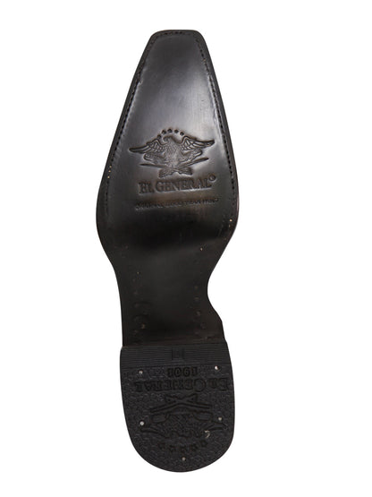 El General Men's Exotic Python Leather Cowboy Boots - Brown  45088
