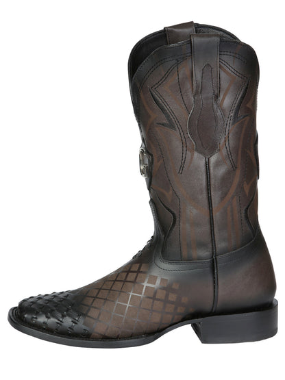 Men's Rodeo Boots - El General Pull-Up Leather - Gray 45172