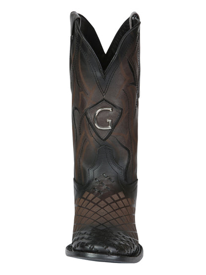 Men's Rodeo Boots - El General Pull-Up Leather - Gray 45172
