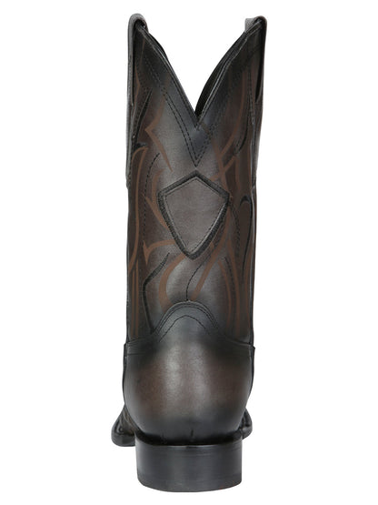 Men's Rodeo Boots - El General Pull-Up Leather - Gray 45172