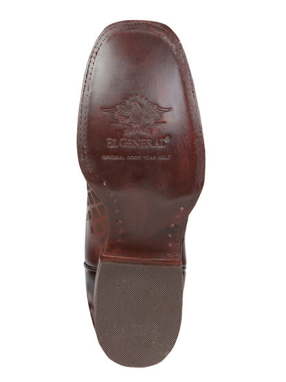 Men's Rodeo Boots - El General Pull-Up Leather - Tabacco 45174