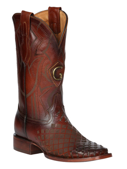 Men's Rodeo Boots - El General Pull-Up Leather - Tabacco 45174