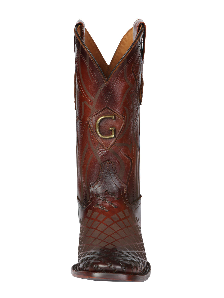 Men's Rodeo Boots - El General Pull-Up Leather - Tabacco 45174