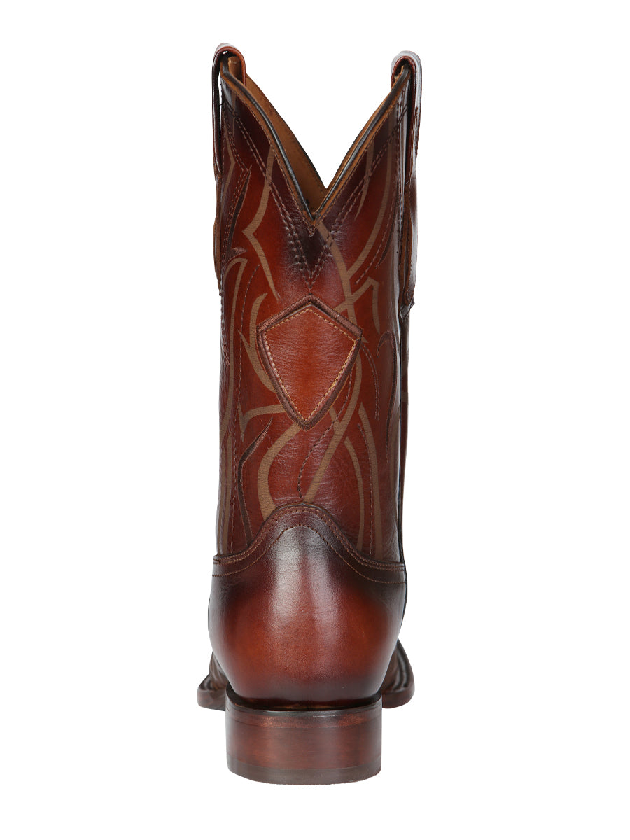 Men's Rodeo Boots - El General Pull-Up Leather - Tabacco 45174