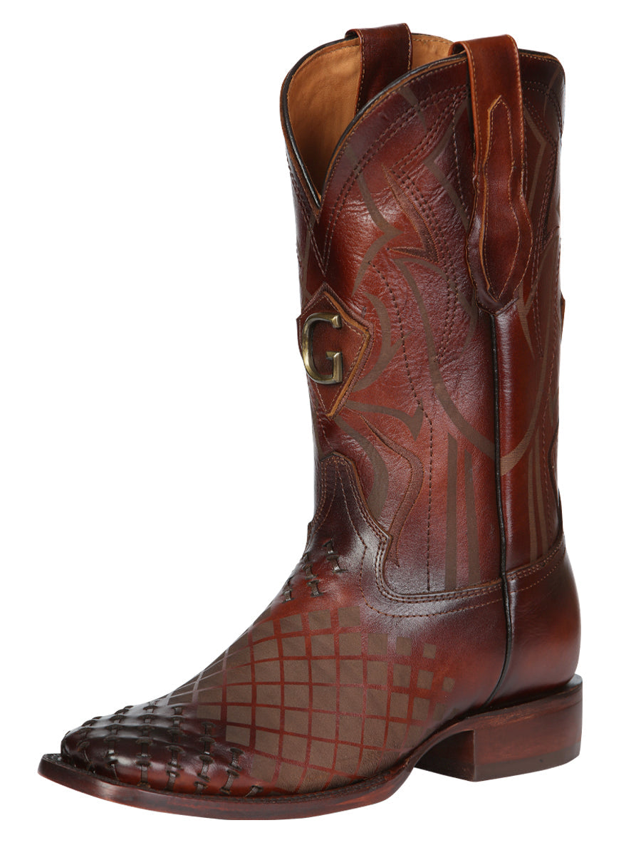 Men's Rodeo Boots - El General Pull-Up Leather - Tabacco 45174