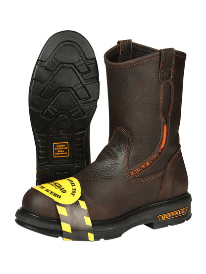 Buffalo & Bull Men’s Work Boots with Toe Cap Bovine Leather - Rino  Moka 45260