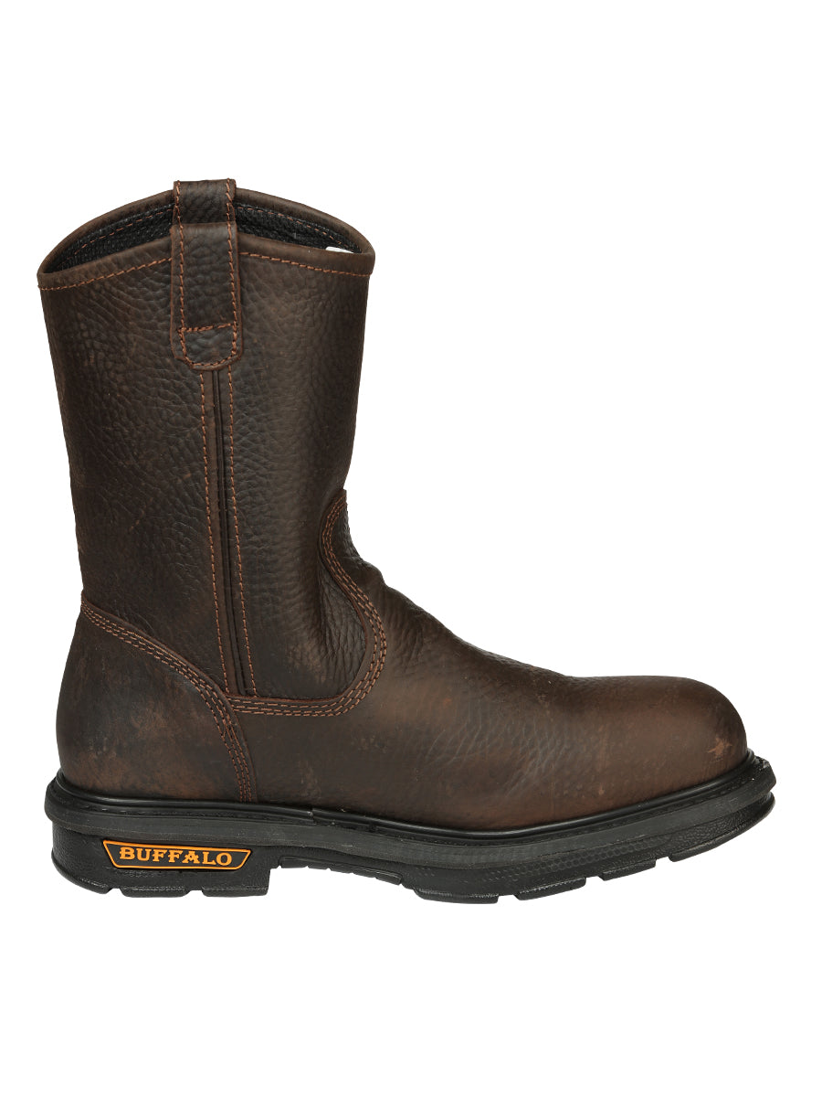 Buffalo & Bull Men’s Work Boots with Toe Cap Bovine Leather - Rino  Moka 45260