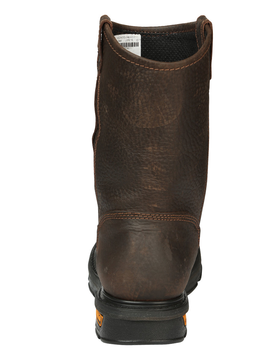 Buffalo & Bull Men’s Work Boots with Toe Cap Bovine Leather - Rino  Moka 45260
