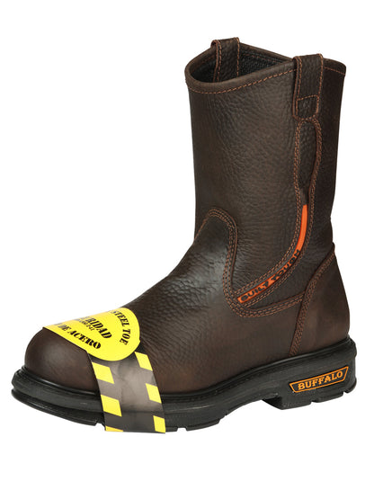 Buffalo & Bull Men’s Work Boots with Toe Cap Bovine Leather - Rino  Moka 45260