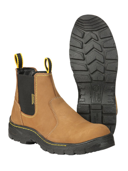 Procliff Men’s Work Shoes Without Laces and Toe Cap - Nobuck  Maple 45284