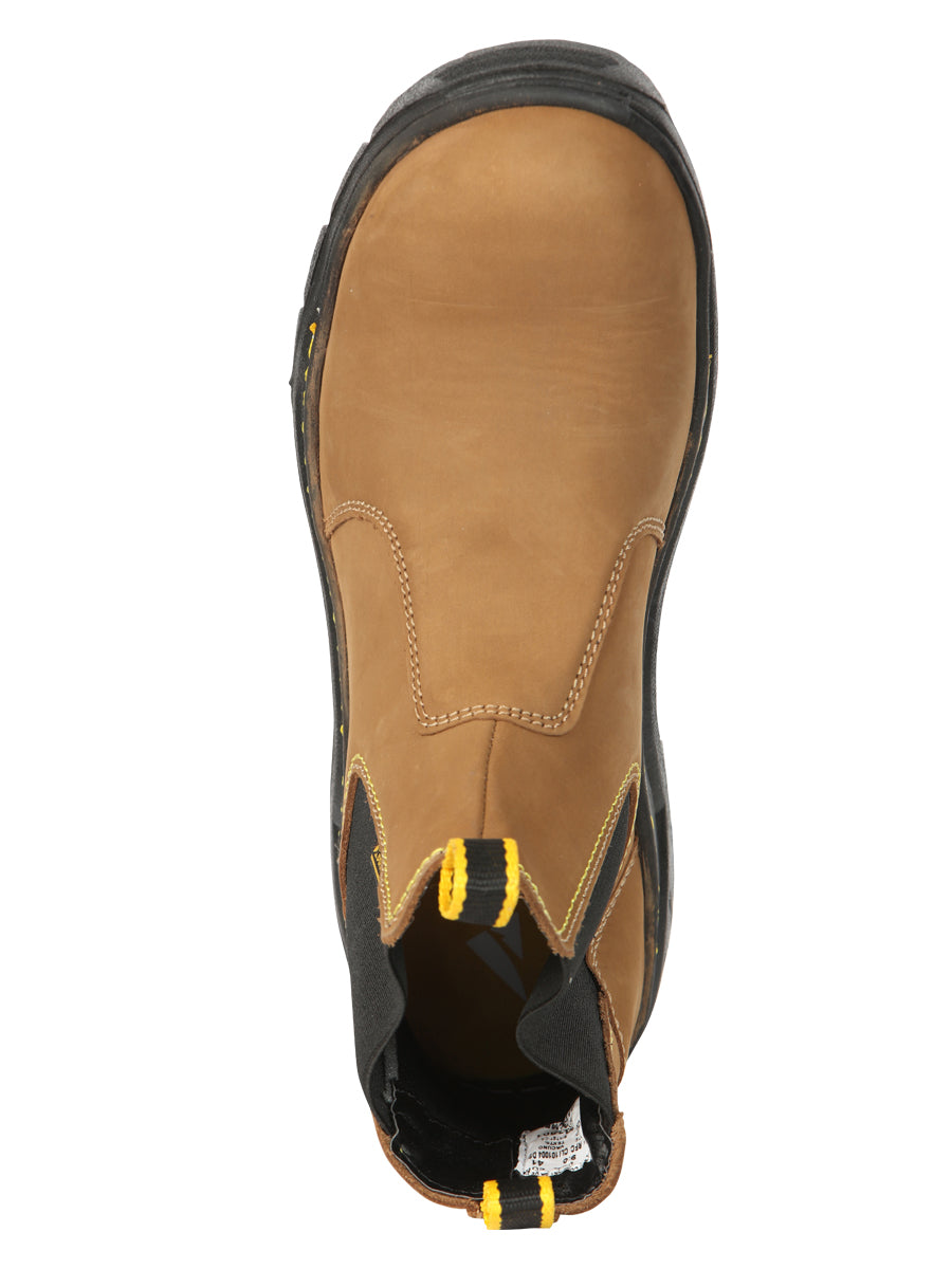 Procliff Men’s Work Shoes Without Laces and Toe Cap - Nobuck  Maple 45284