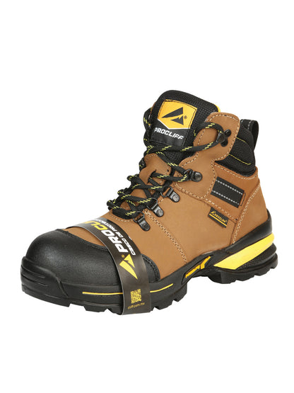 Procliff Safety Work Boots Nubuck Maple: Lace-Up with Helmet for  Worksite Safety 45287