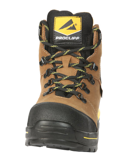Procliff Safety Work Boots Nubuck Maple: Lace-Up with Helmet for  Worksite Safety 45287