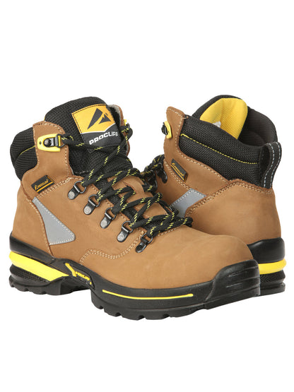 Procliff Safety Work Boots Nubuck Maple: Lace-Up with Helmet for  Worksite Safety 45289