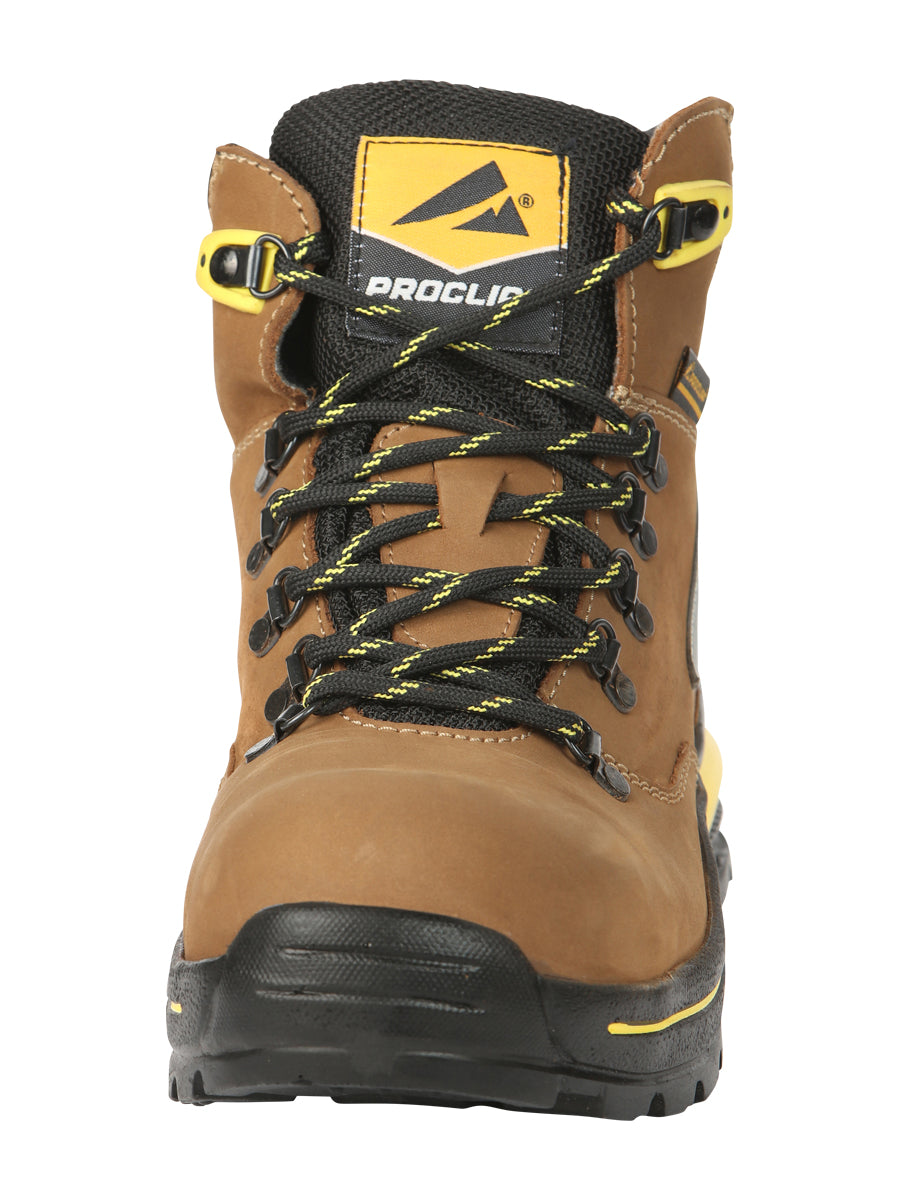 Procliff Safety Work Boots Nubuck Maple: Lace-Up with Helmet for  Worksite Safety 45289
