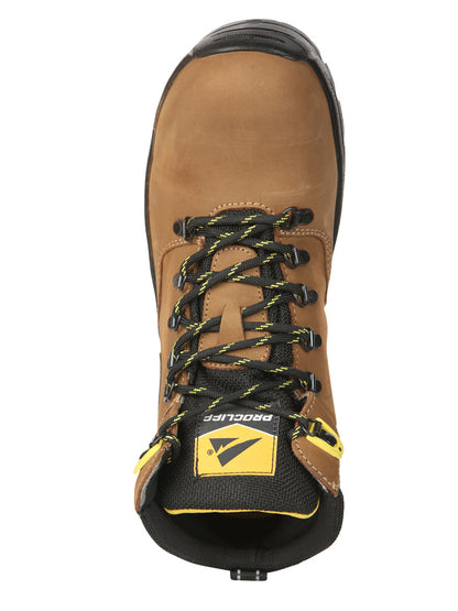Procliff Safety Work Boots Nubuck Maple: Lace-Up with Helmet for  Worksite Safety 45289