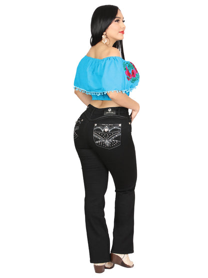 Centenario Hip-Up Bootcut Denim Jeans - Black 45319