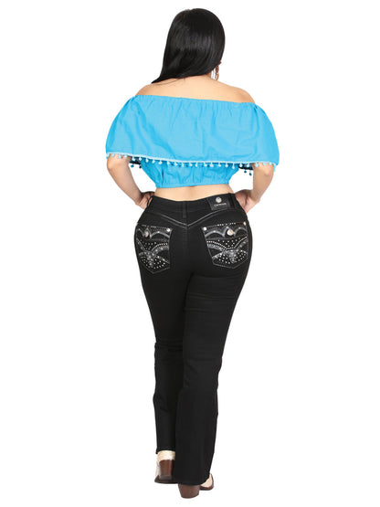 Centenario Hip-Up Bootcut Denim Jeans - Black 45319