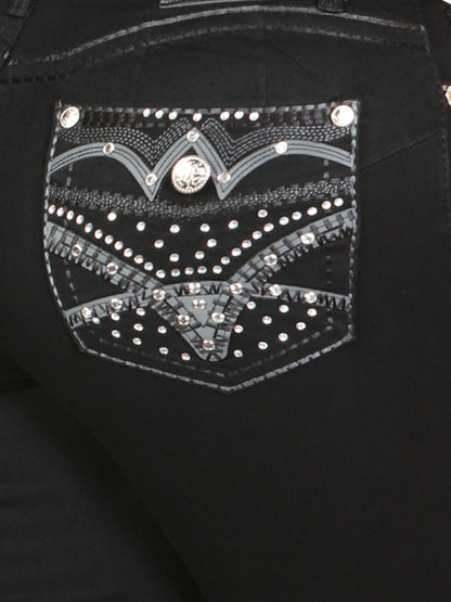 Centenario Hip-Up Bootcut Denim Jeans - Black 45319