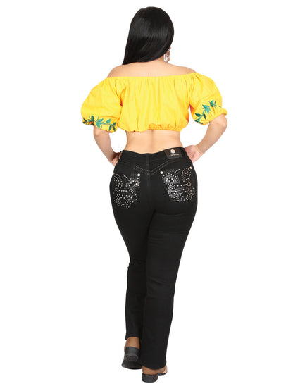 Centenario Hip-Up Bootcut Denim Jeans - Black 45320
