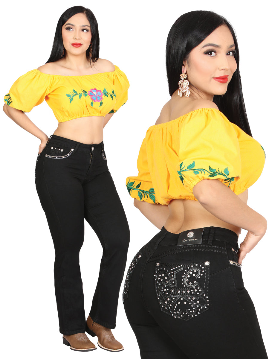 Centenario Hip-Up Bootcut Denim Jeans - Black 45320