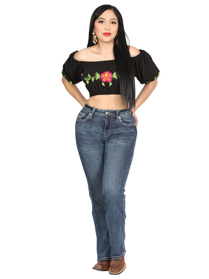 Centenario Hip-Up Bootcut Denim Jeans - Dark Blue 45321