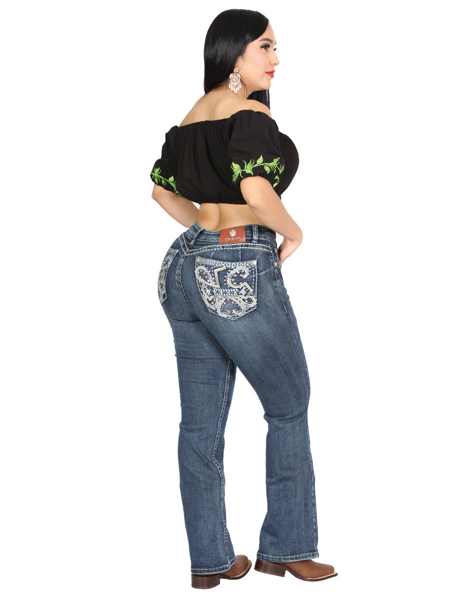 Centenario Hip-Up Bootcut Denim Jeans - Dark Blue 45321