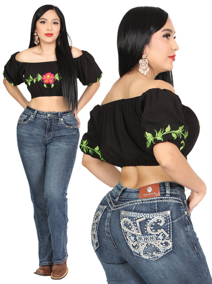 Centenario Hip-Up Bootcut Denim Jeans - Dark Blue 45321
