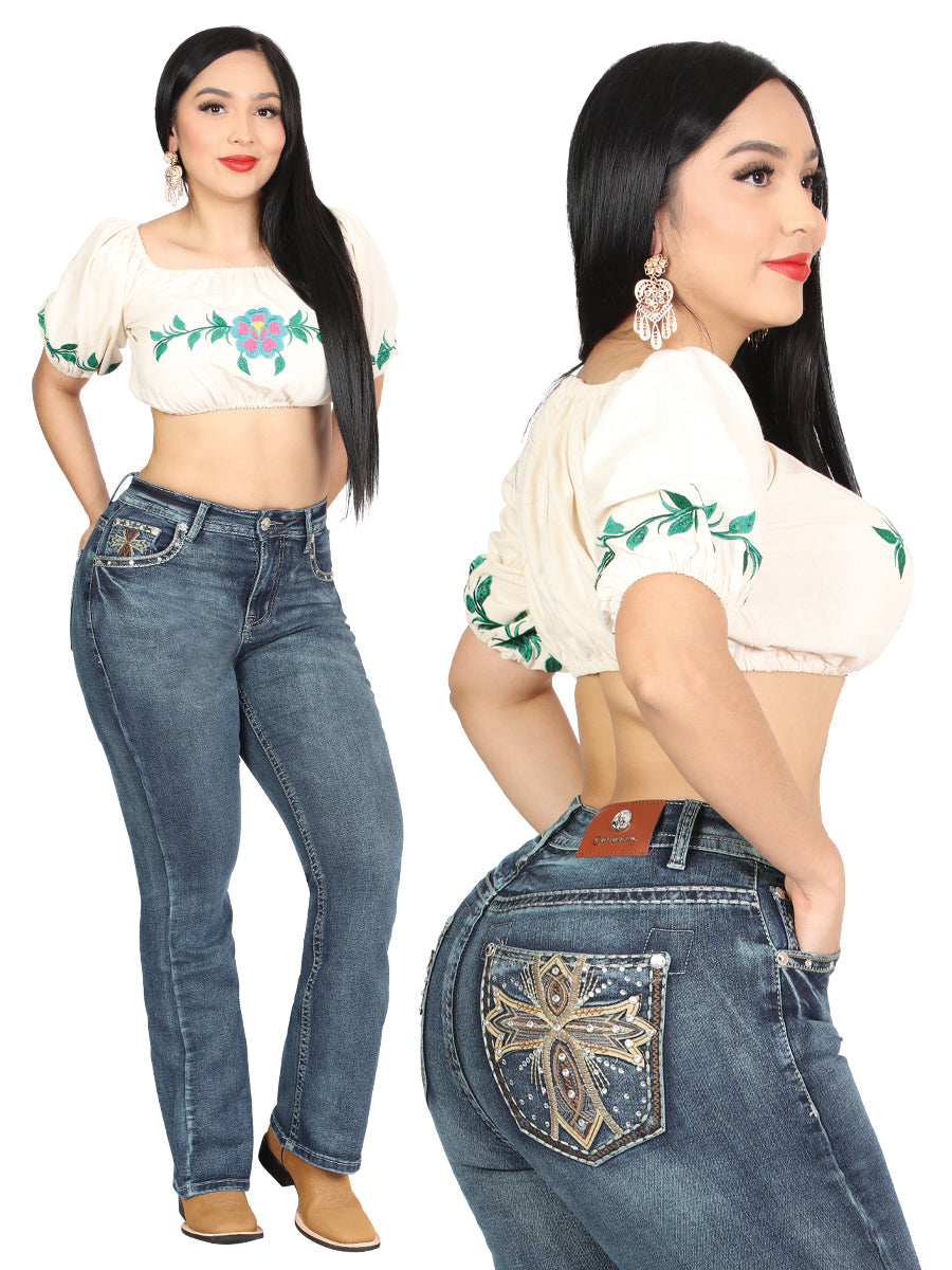 Centenario Bootcut Denim Jeans - Dark Blue 45323