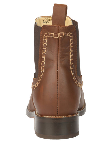 El General Men’s Leather Ankle Boots - Brown 45421