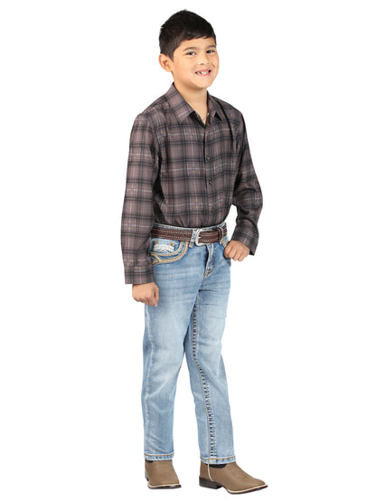 Boys Centenario Premium Bootcut Jeans - Light Blue Denim 45547