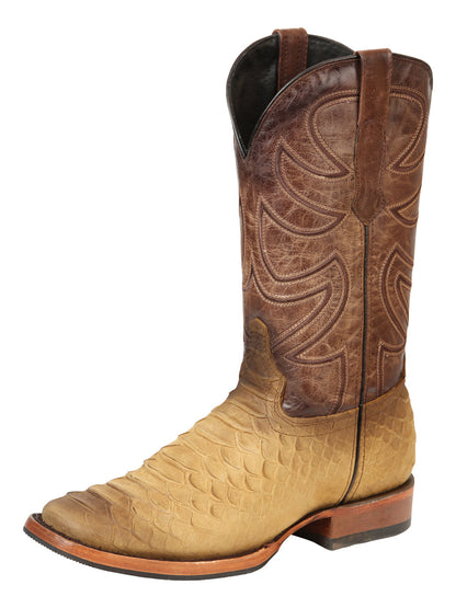 El General Men’s Rodeo Boot Imitation Python - Honey 45563