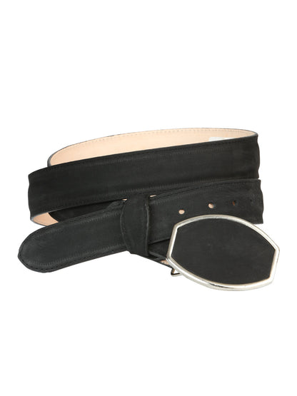 Men’s Western Belt El General Nubuck - Black 45575