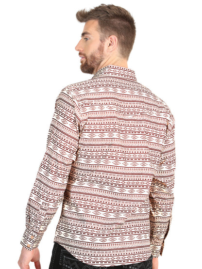 El General Men’s Long Sleeve Western Shirt - Khaki 45602