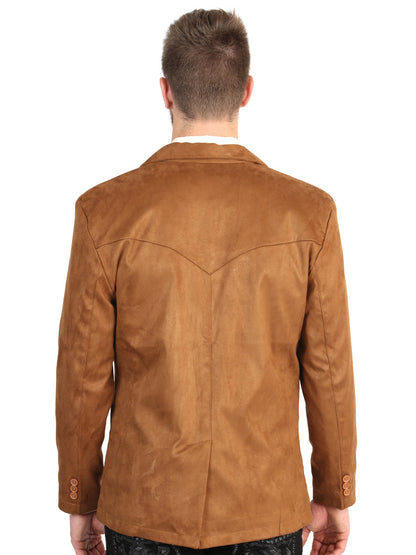 El General Men’s Tan Suede Western Blazer 45636