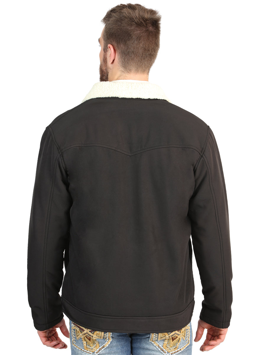 El General Men’s Black Sherpa-Lined Jacket 45642