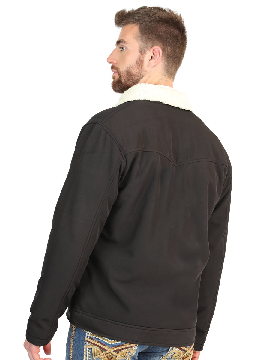 El General Men’s Black Sherpa-Lined Jacket 45642