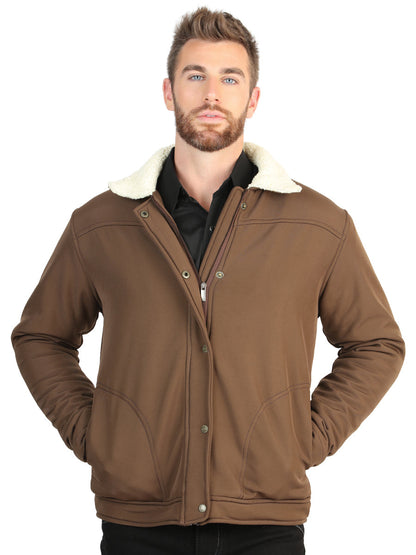 El General Men’s Brown Sherpa-Lined Jacket 45643