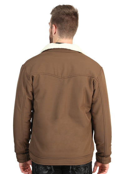 El General Men’s Brown Sherpa-Lined Jacket 45643