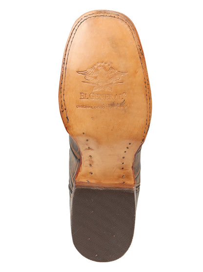 El General Men’s Rodeo Boots - Macro Coco Print - Tobacco 45663
