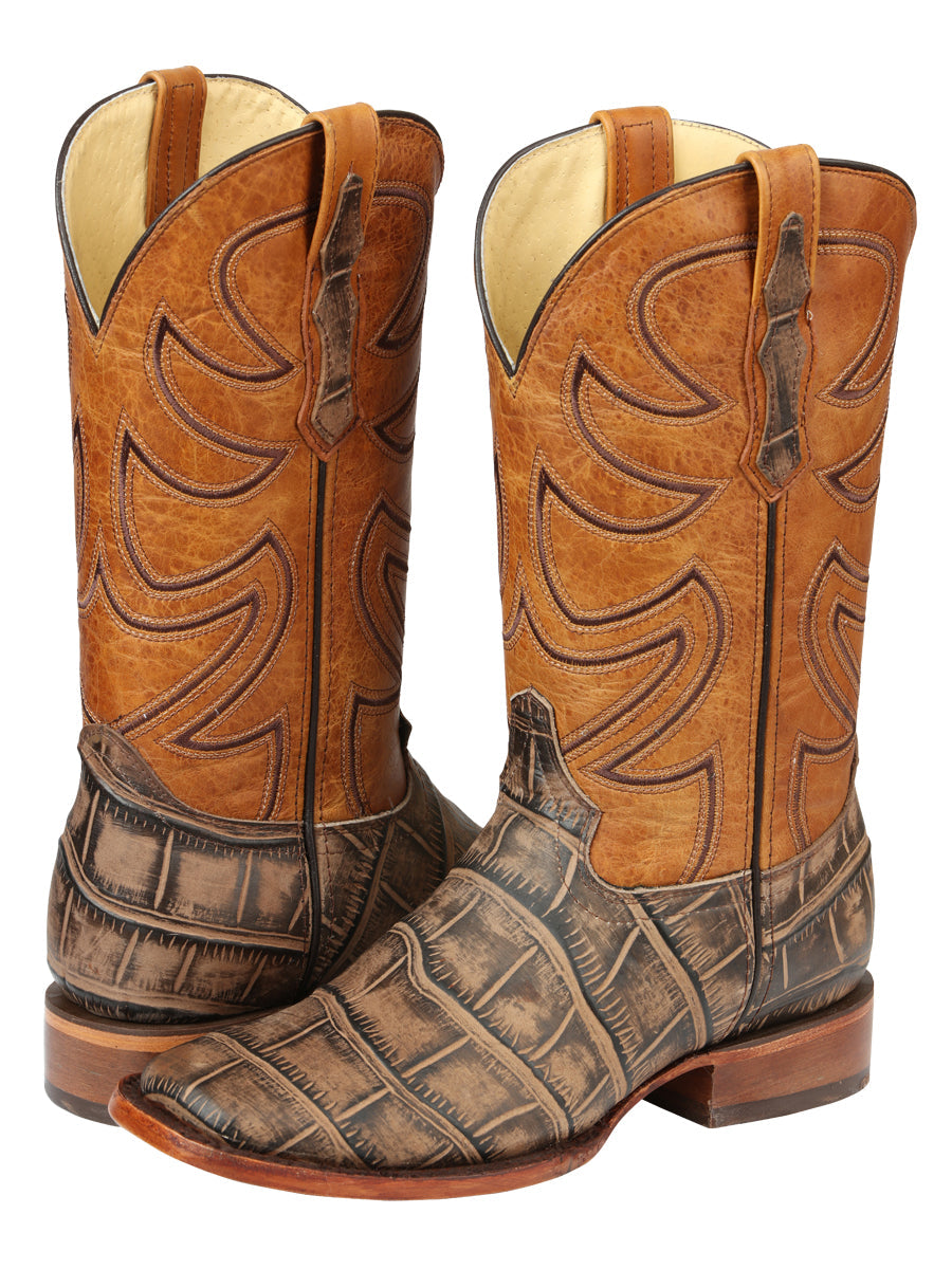 El General Men’s Rodeo Boots - Macro Coco Print - Tobacco 45663
