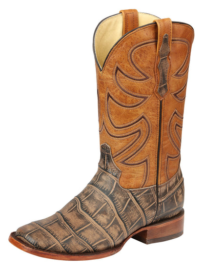 El General Men’s Rodeo Boots - Macro Coco Print - Tobacco 45663