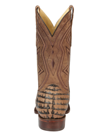 El General Men’s Rodeo Boots - Caiman Belly Print - Tobacco 45664
