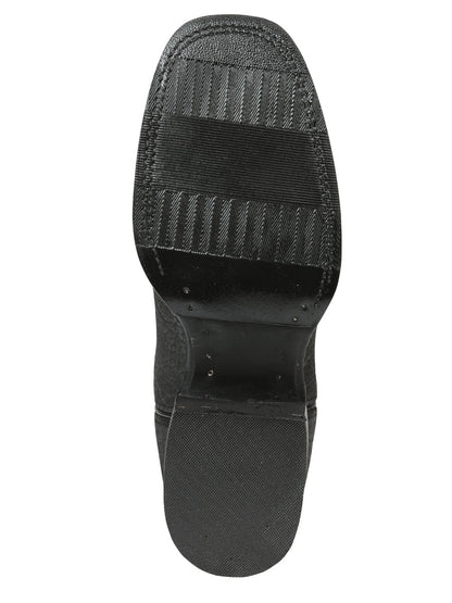Men’s El General Western Boots - Imitation Bull Neck Black 45666