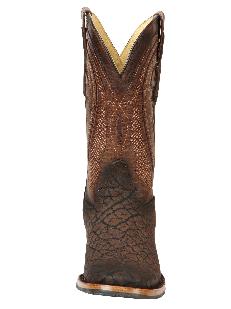 Men’s El General Rodeo Boot - Imitation Bull Neck Brown 45668