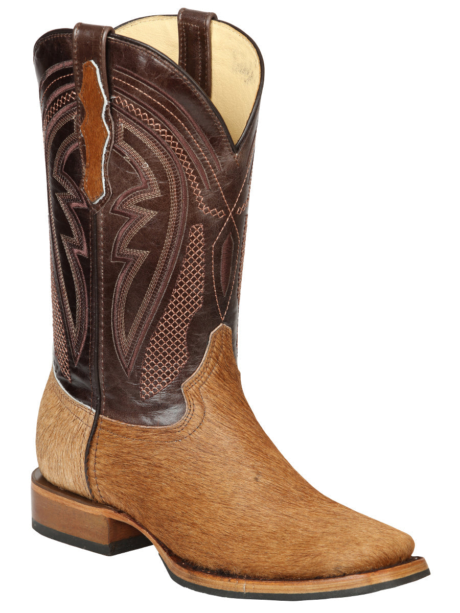 Men's El General  Western Boot Cow Hair- Brown 45669